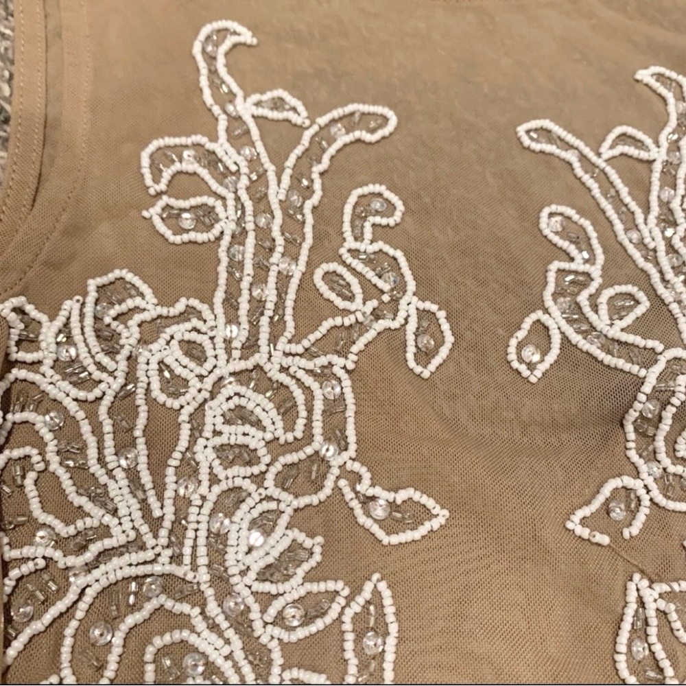 Windsor Nude Beaded Mesh Bodysuit - Picture 7 of 8